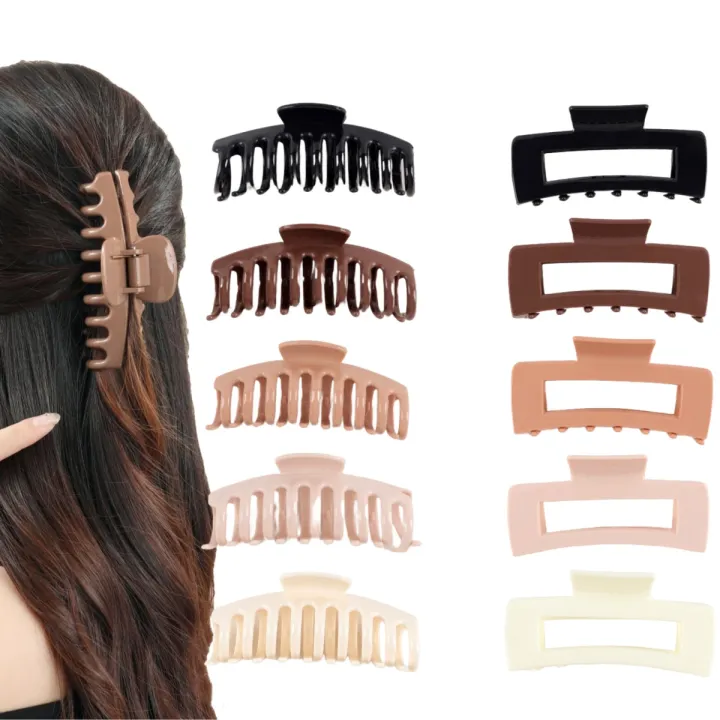 5pcs Soft Silicone Hair Claw Clips for Women Non Fragile Bendable Shark Clip Anti Drop Hairpin Headgear Does Not Hurt Hair | Daraz.pk