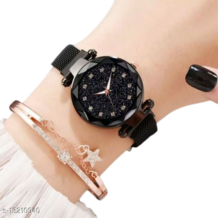 Women Fashion Magnet Buckle Luxury Watches for Girls - Multicolor | Daraz.pk