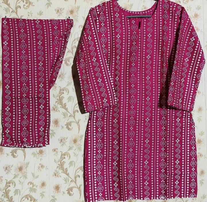 Stylish collection Chunri 2 PC stitched dress for women and young girls | Daraz.pk
